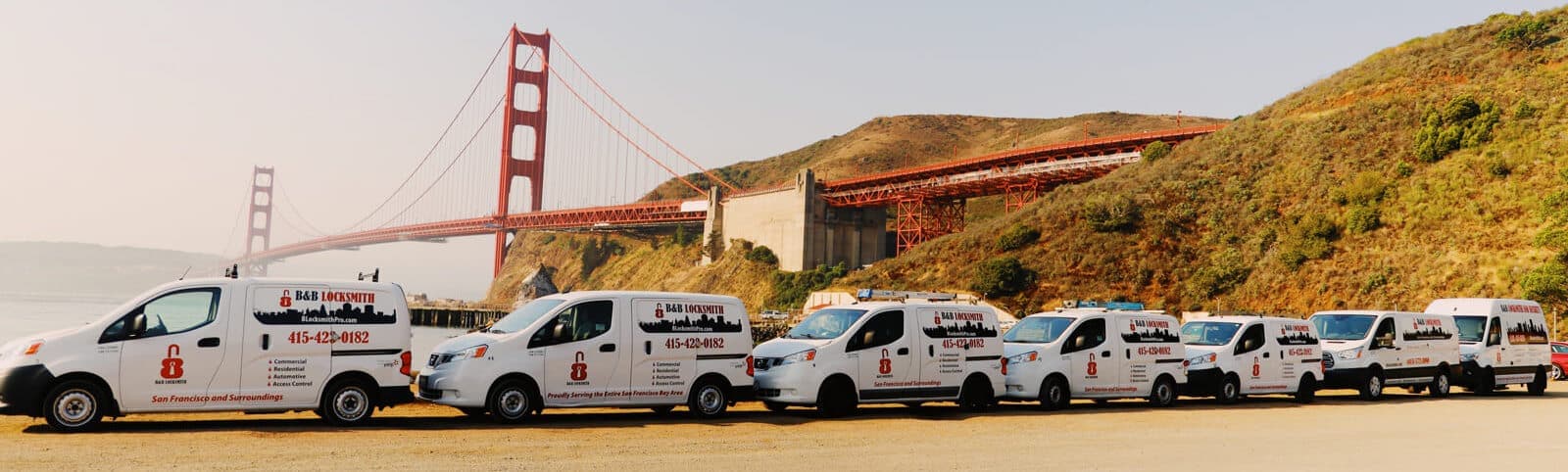 The B&B Locksmith van fleet